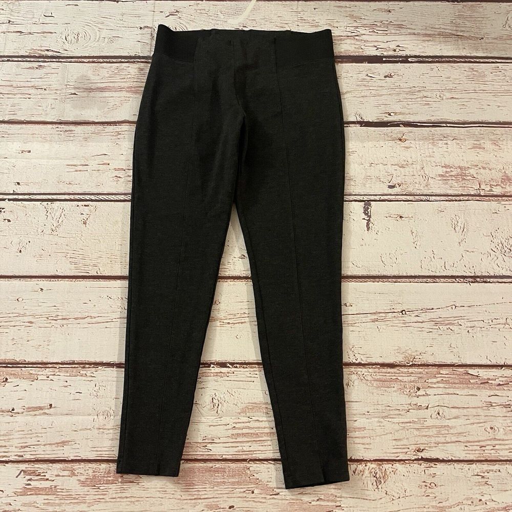 Halogen Pintuck Dark Gray Pull On‎ Legging Pants Womens Medium